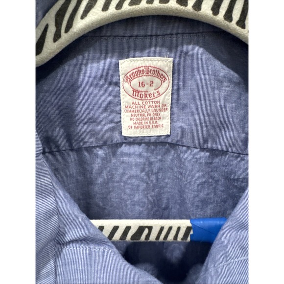 Brooks Brothers 16/2 Cotton Blue French Cuff Long Sleeve Button Up Shirt EUC - Picture 2 of 5